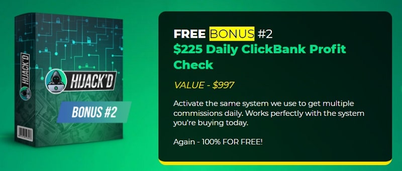 HiJack'd Free Bonus 2 - Daily ClickBank Profit