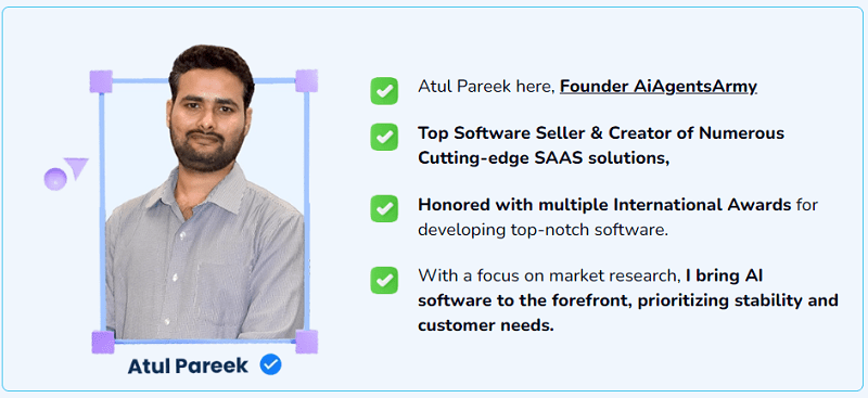 Atul Pareek - Creator of AIAgentsArmy